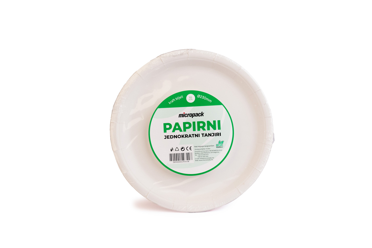 28.Okrugli tanjiri MICROPACK bijeli